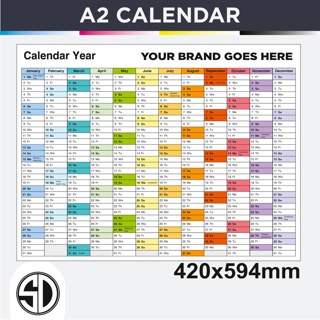 A2 Calendars - Single Sided