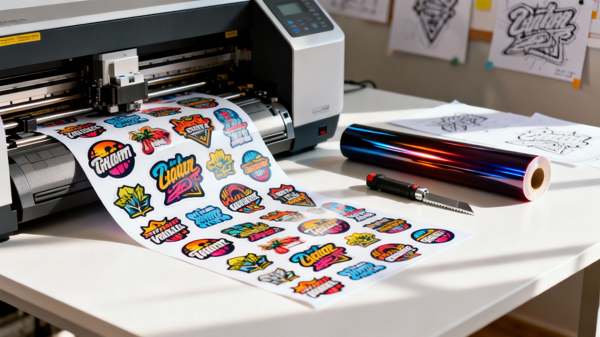 Pre Sticker Printing Vinyl Stickers A Guide to Custom Labels in NZ