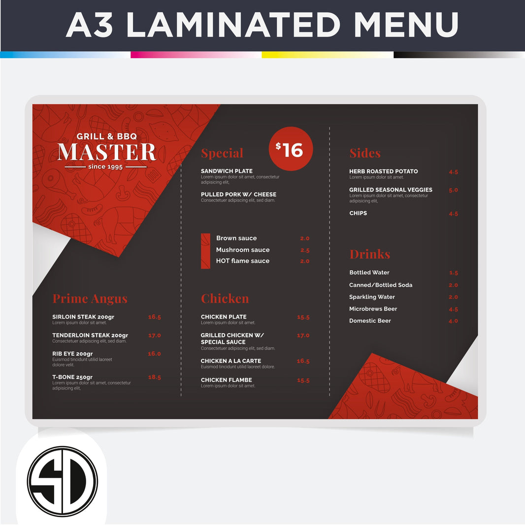 A3 Laminated